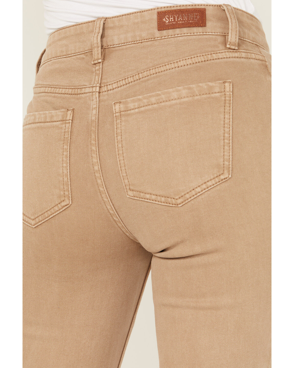 Image #4 - Shyanne Women's Tuffet High Rise Stretch Flare Jeans, Beige, hi-res