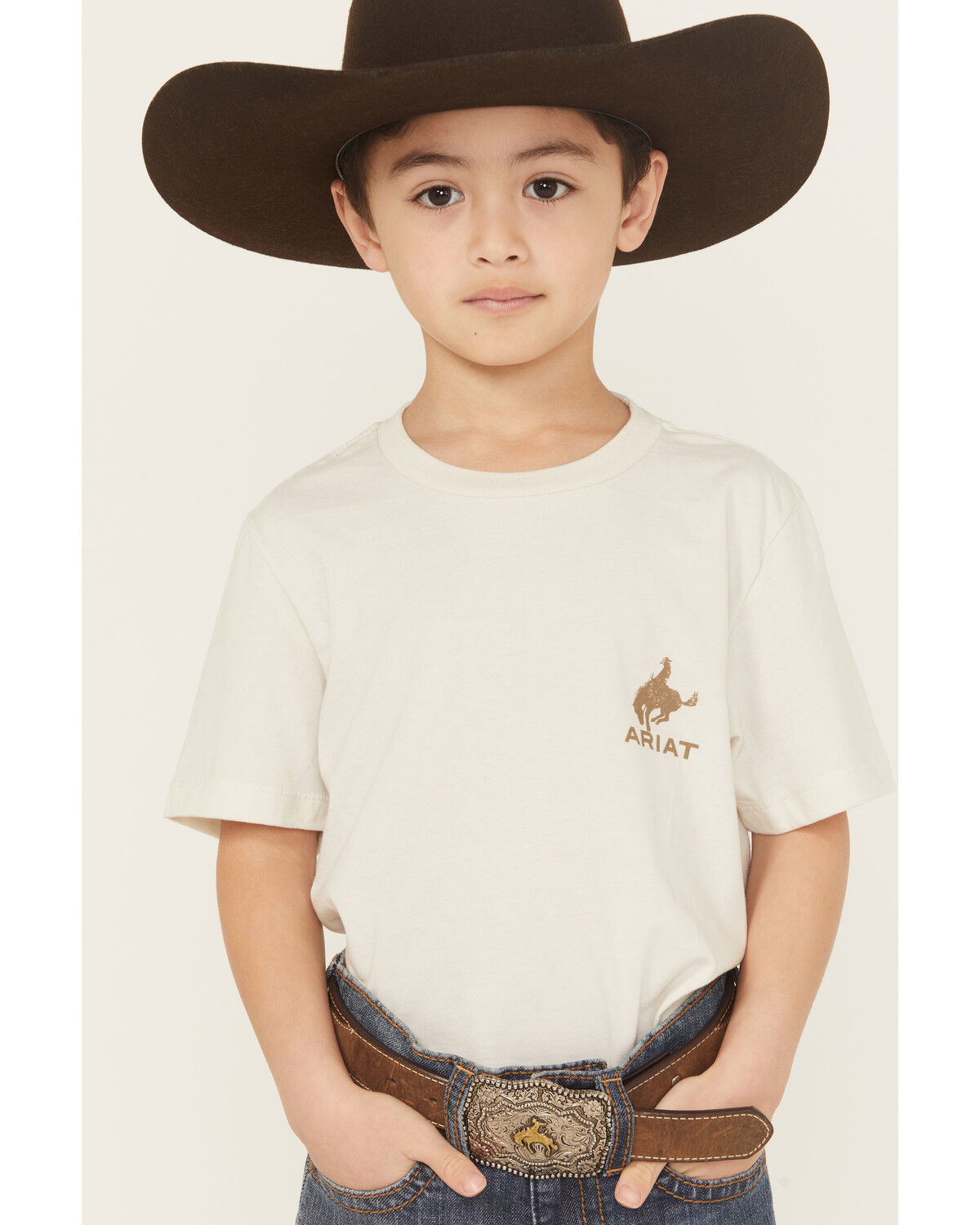 Product Name:  Ariat Boys' Bronco Flag Short Sleeve Graphic T-Shirt