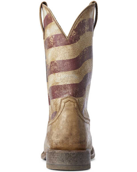 Ariat Men's Circuit Proud American Flag Western Boots - Wide Square Toe, Brown, hi-res