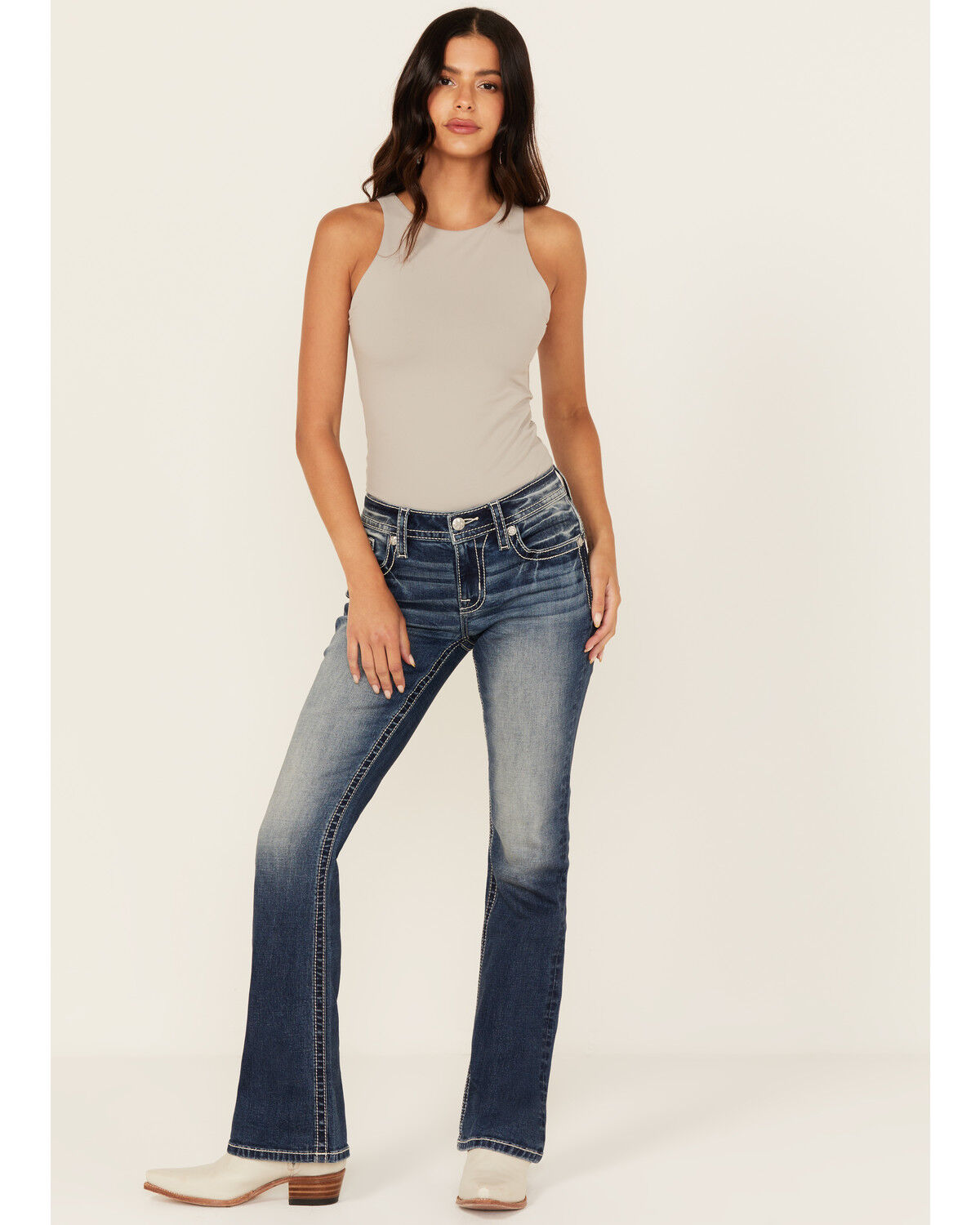 Miss Me Women's Dark Wash Embroidered 32