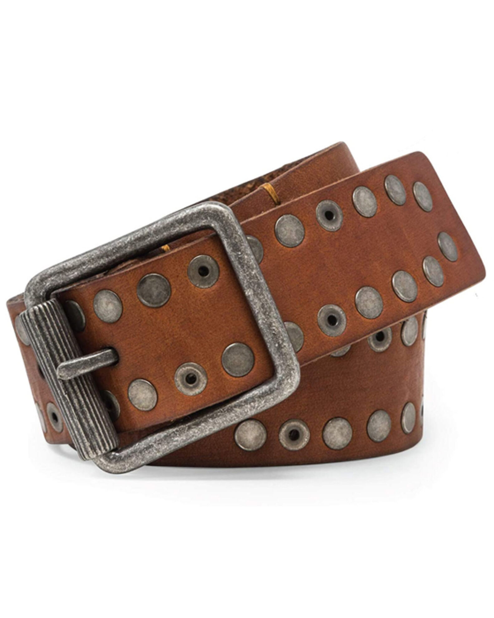Image #1 - Timberland Women's Tan Studded Roller Buckle Leather Belt, Tan, hi-res