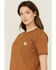 Image #2 - Carhartt Women's Loose Fit Heavyweight Short Sleeve Pocket Tee, Tan, hi-res