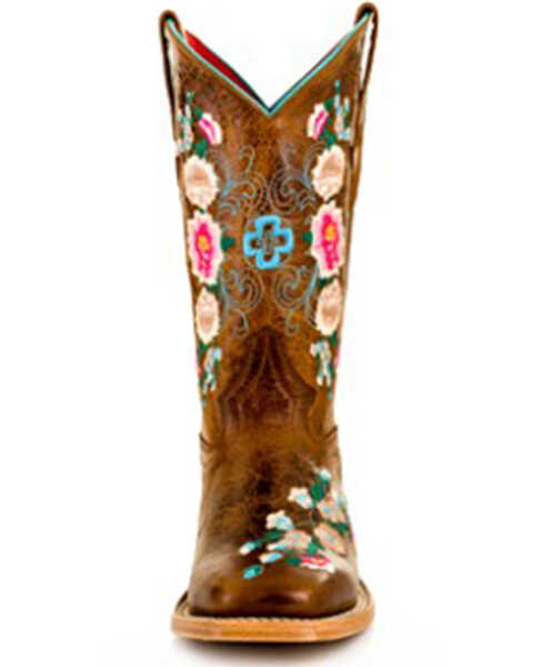 Image #4 - Macie Bean Little Girls' Honey Bunch Western Boots - Square Toe, Tan, hi-res