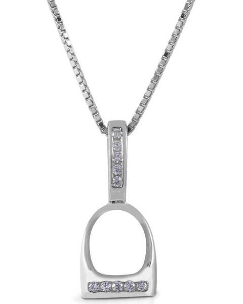 Image #1 -  Kelly Herd Women's Small English Stirrup Necklace, Silver, hi-res