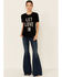 Image #2 - Revel Women's Let Love In Graphic Slub Short Sleeve Tee, Black, hi-res
