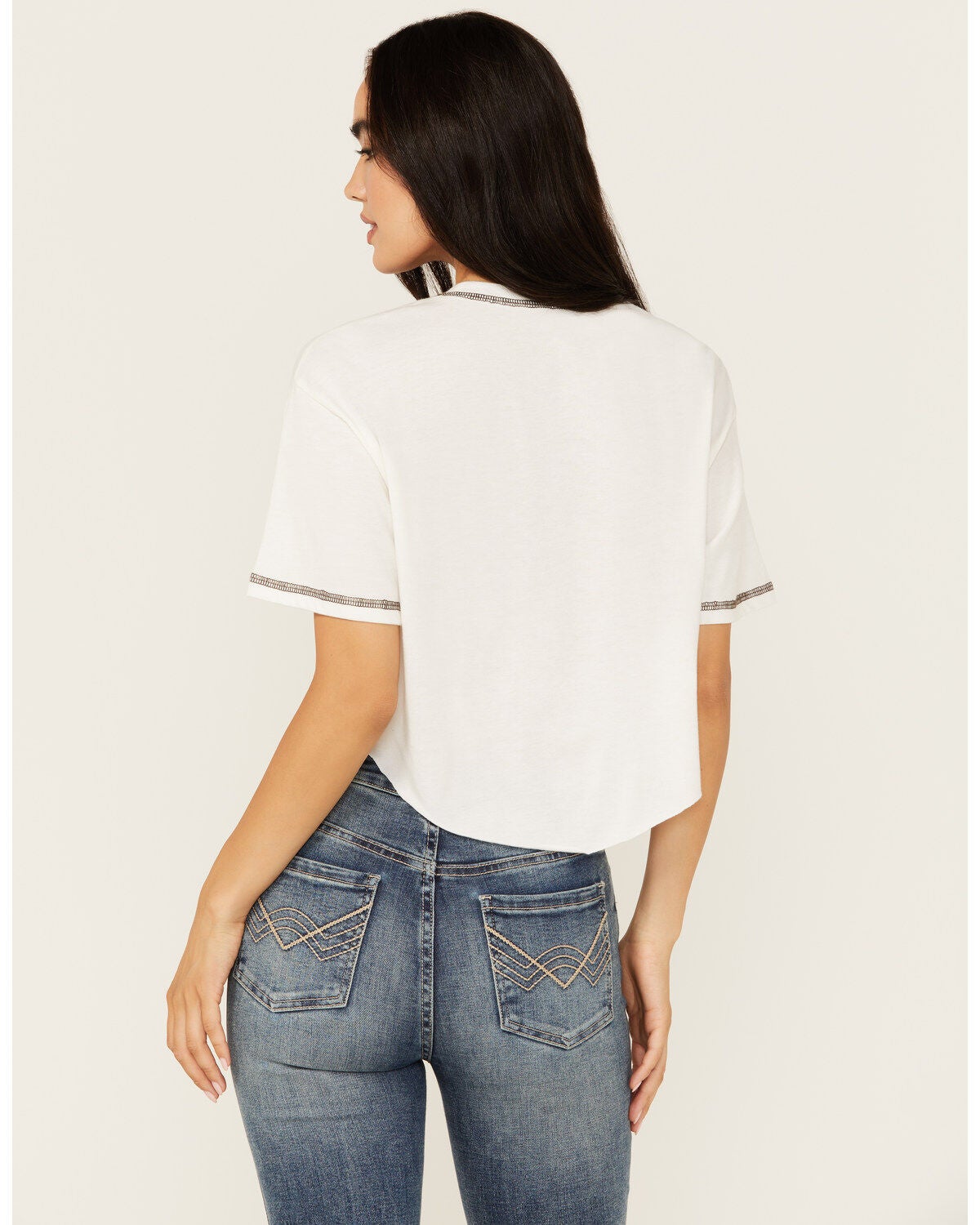 Image #4 - Youth in Revolt Women's Running Horse Seamed Cropped Graphic Tee, , hi-res
