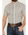 Image #3 - RANK 45® Men's Westgate Abstract Geo Print Short Sleeve Button-Down Stretch Western Shirt, Ivory, hi-res