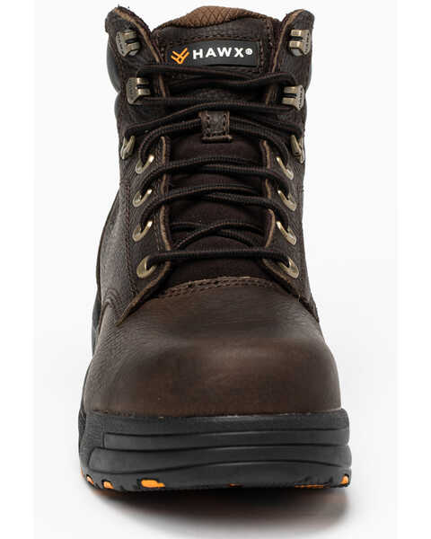 Hawx Men's Blucher Work Boots - Composite Toe, Brown, hi-res