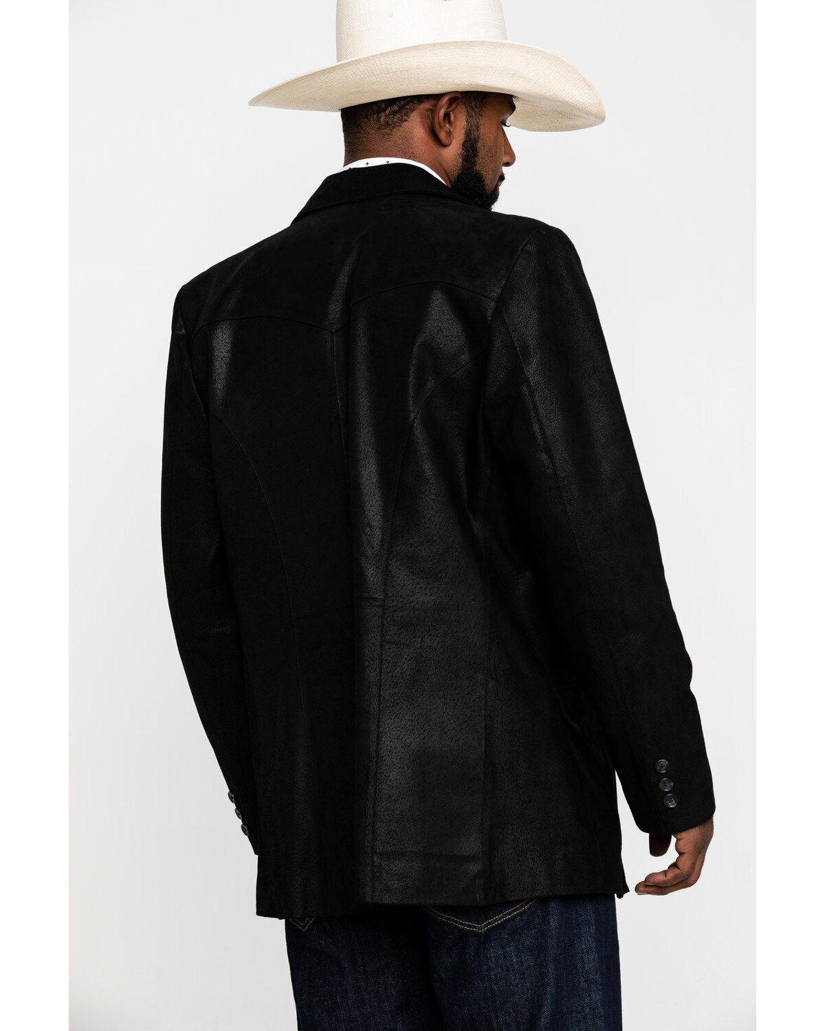 Cody James Men's Black Suede Blazer 