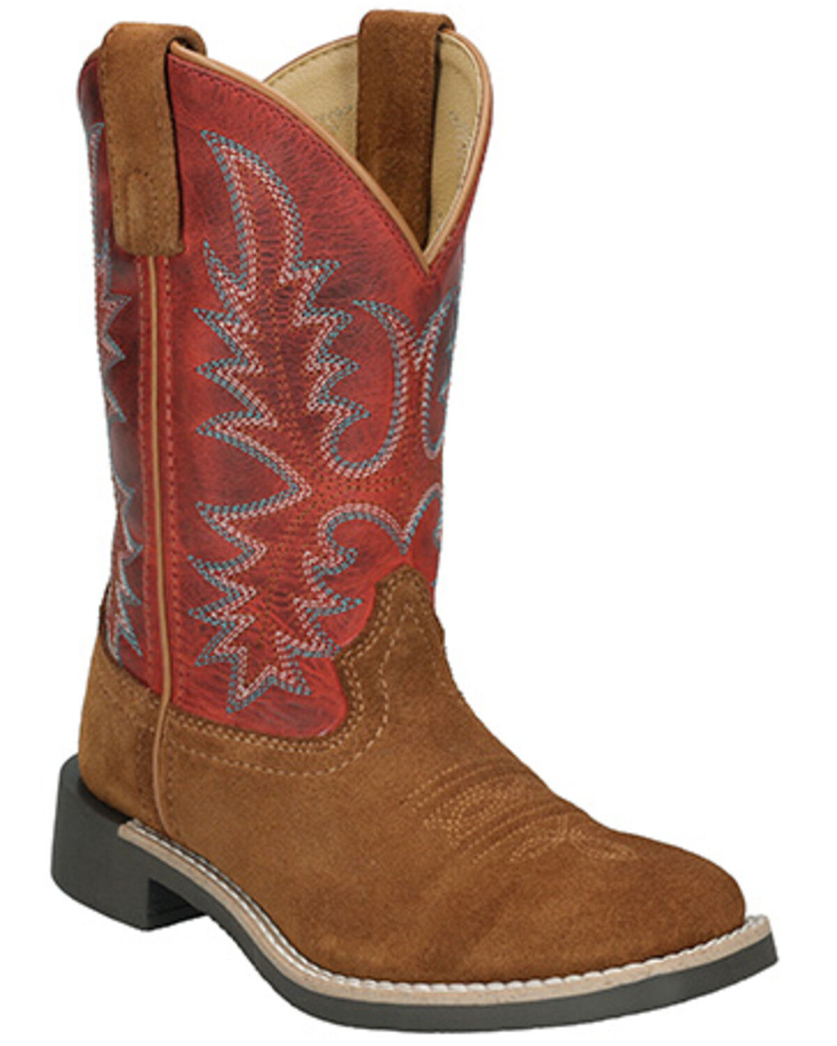 Image #1 - Smoky Mountain Little Boys' Briscoe Western Boots - Broad Square Toe, Tan, hi-res