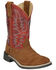 Image #1 - Smoky Mountain Little Boys' Briscoe Western Boots - Broad Square Toe, Tan, hi-res
