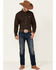 Image #2 - Cinch Men's Solid Brown Button Down Long Sleeve Western Shirt, Brown, hi-res