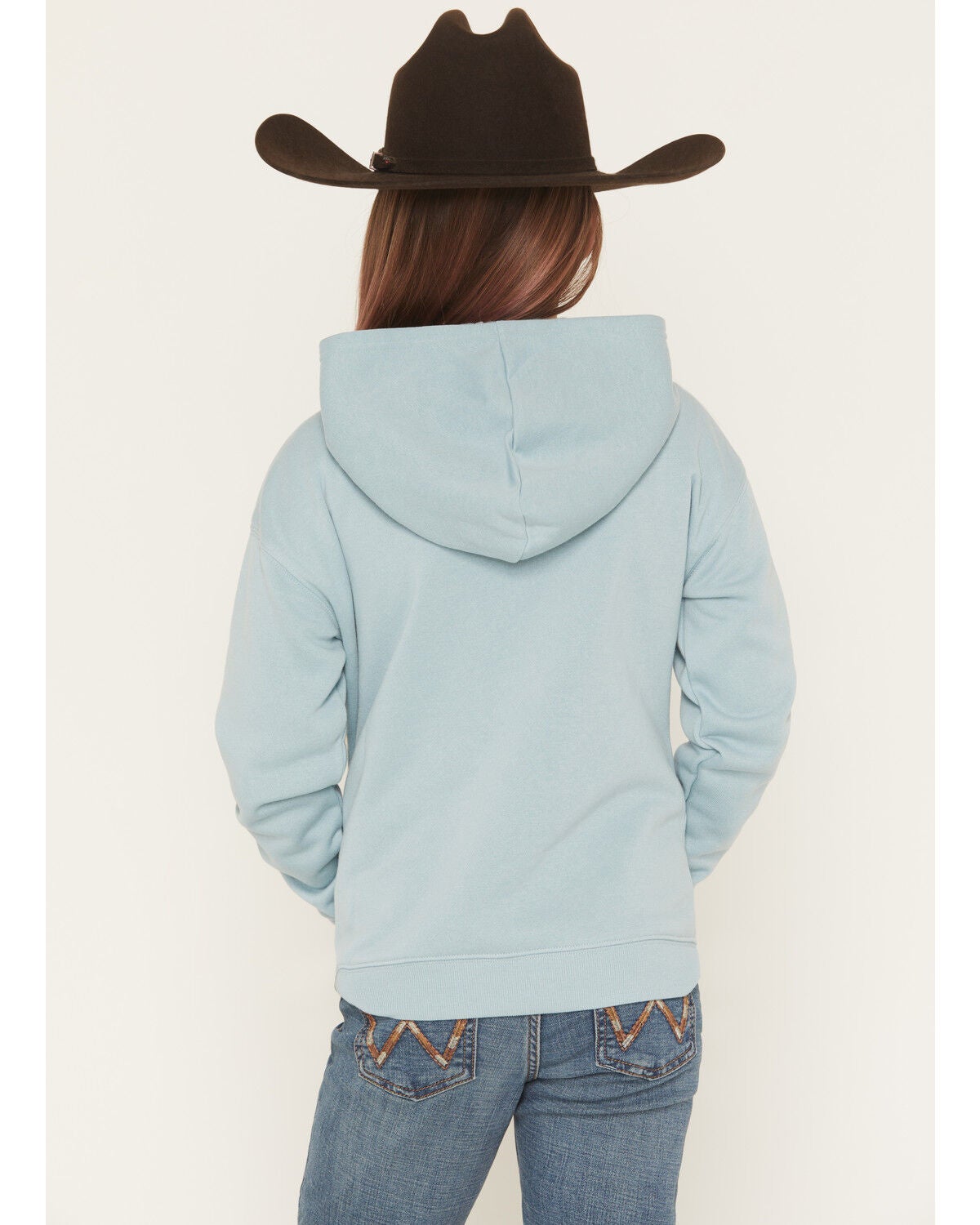 Image #4 - Shyanne Girls' Embellished Bootstitch Hoodie, Blue, hi-res