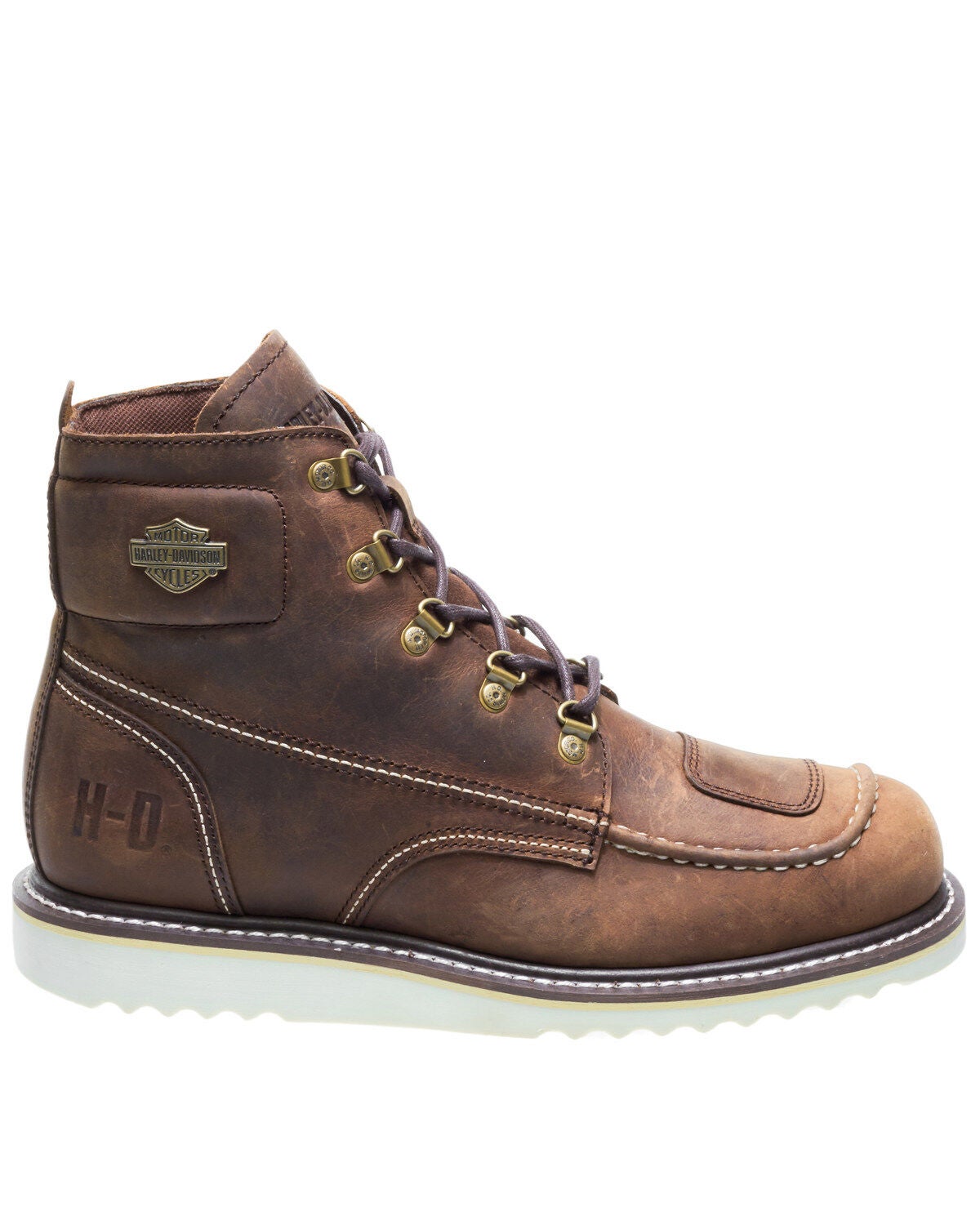 Harley Davidson Men's Hagerman Moto Boots - Round Toe, Brown, hi-res