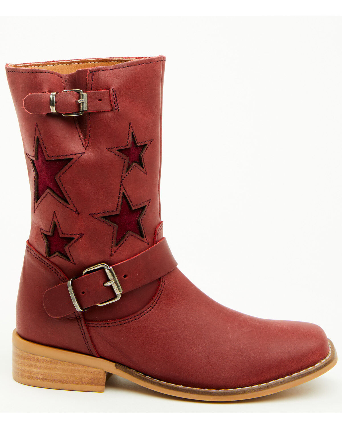 Product Name:  Dingo Little Girls' Blacklist Star Inlay Harness Boots - Square Toe