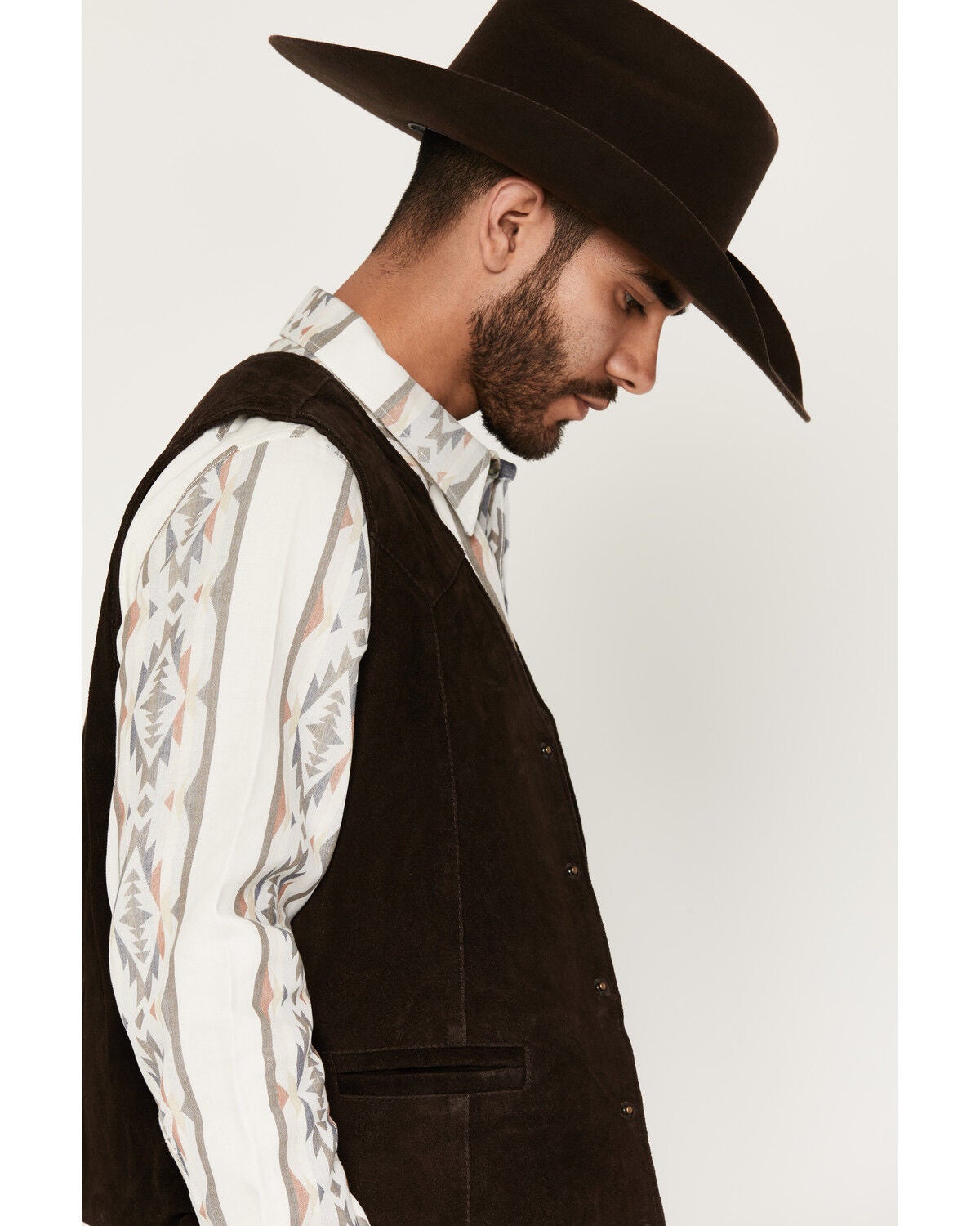 Image #2 - Cody James Men's Angus Suede Vest, Brown, hi-res