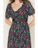 Image #5 - Idyllwind Women's Dudley Floral Print Short Sleeve Tie-Front Midi Dress, Black, hi-res