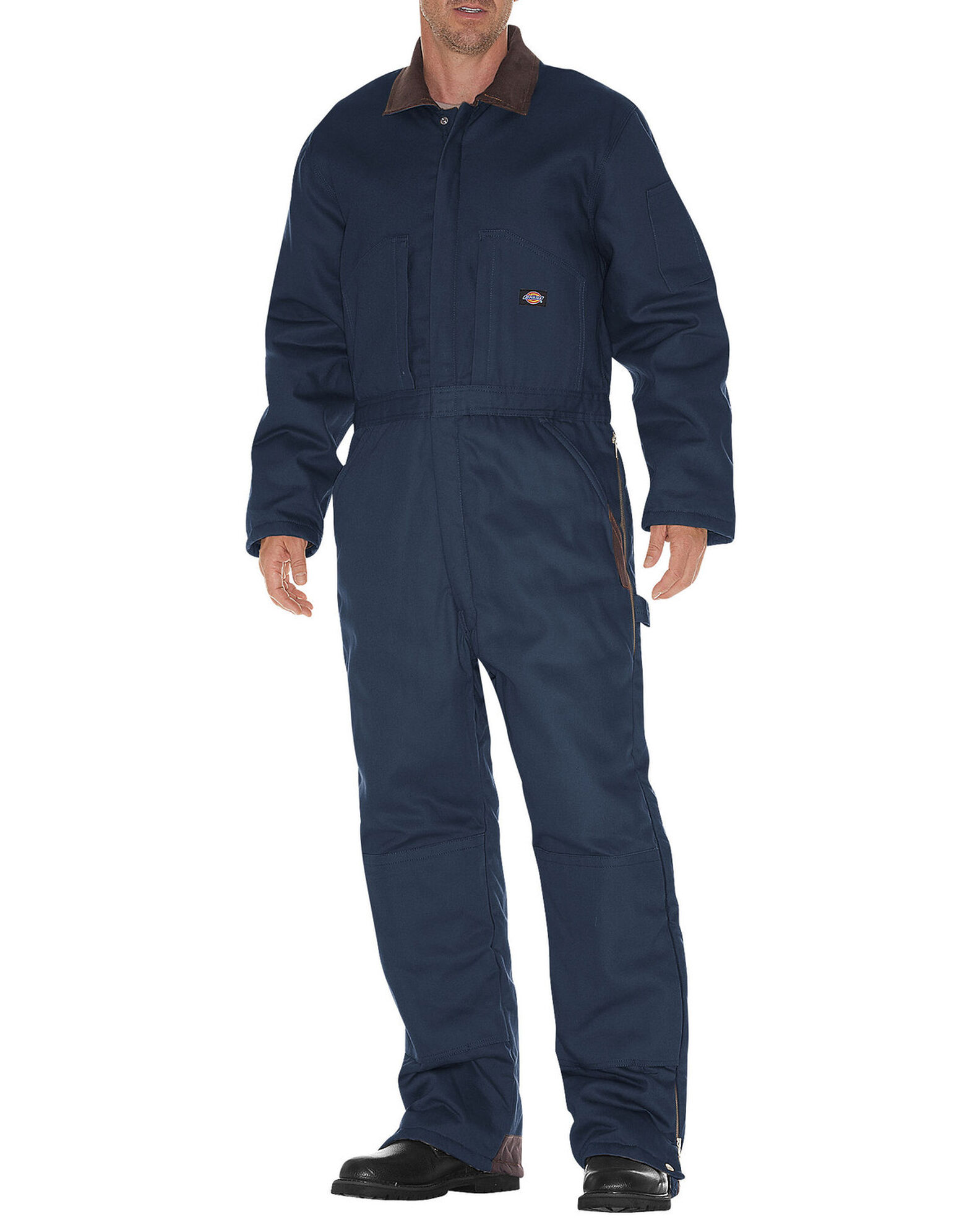 Image #1 - Dickies Men's Duck Insulated Work Coveralls, Navy, hi-res