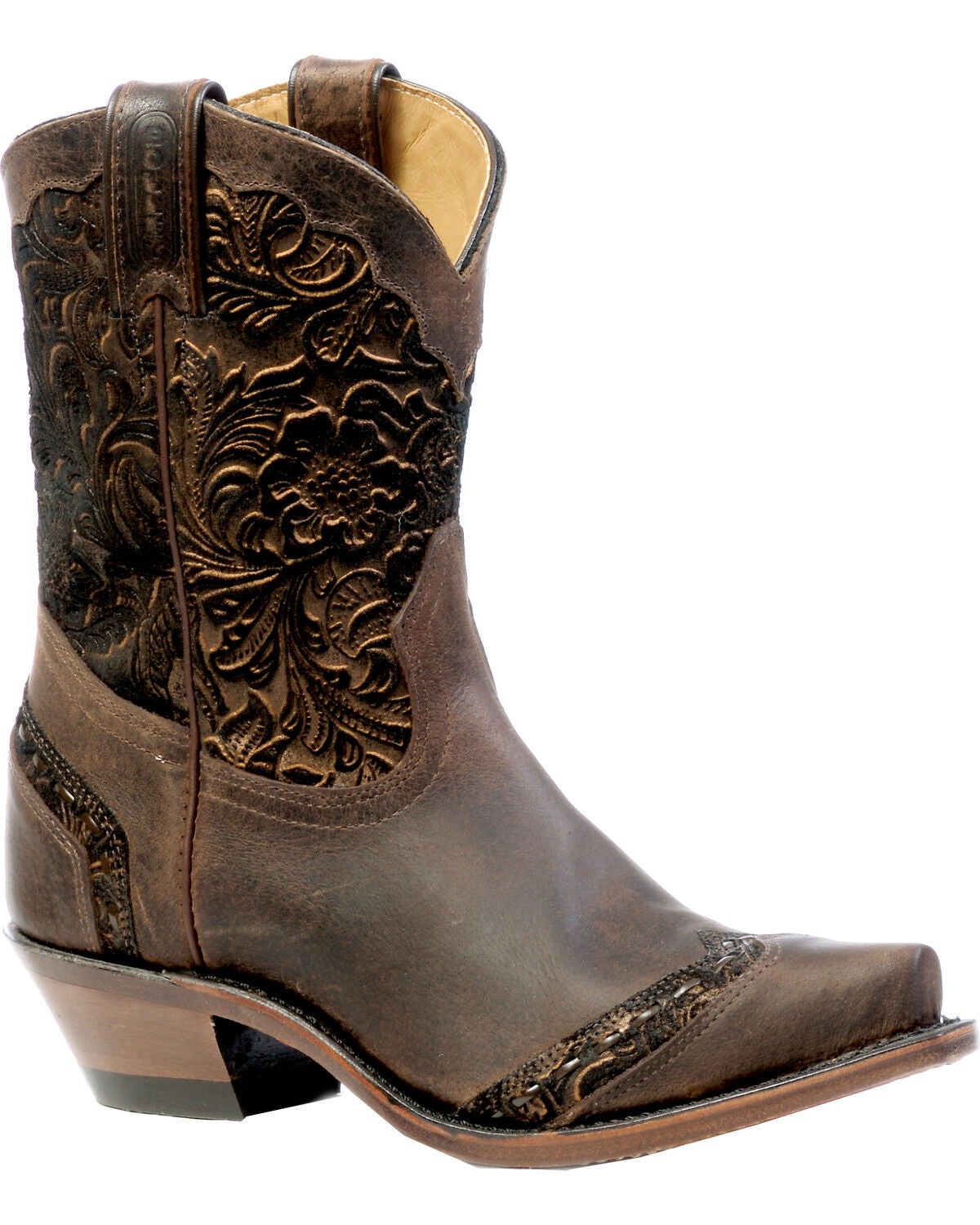 Image #1 - Boulet Women's Art Barocco Western Boots - Snip Toe, Wood, hi-res