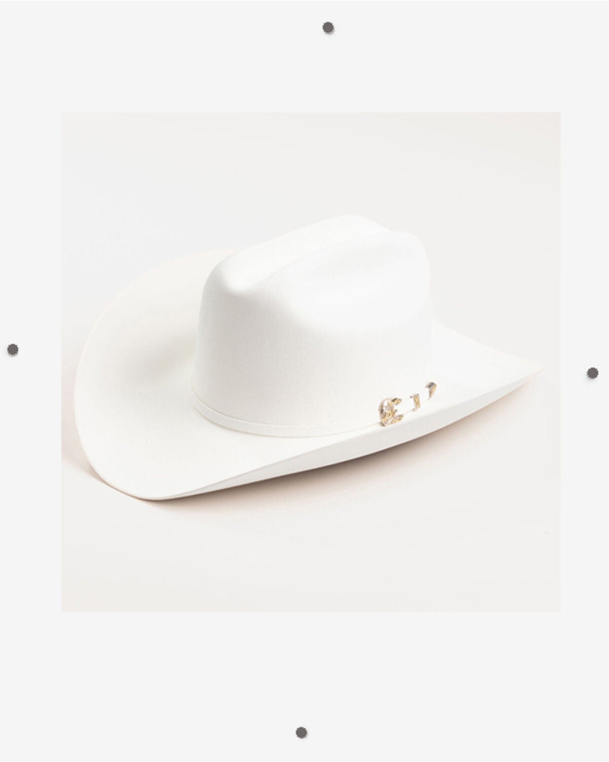 Image #1 - Larry Mahan Imperial 1000X Felt Cowboy Hat, White, hi-res