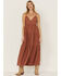 Wishlist Women's Chambray Tiered Maxi Dress, Camel, hi-res