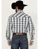Image #4 - Wrangler Retro Men's Premium Plaid Print Long Sleeve Snap Western Shirt, Blue, hi-res