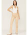 Double D Ranch Women's Bandit Leather Pant, Cream, hi-res