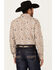 Image #4 - Gibson Men's Jackpot Paisley Print Long Sleeve Snap Western Shirt, Tan, hi-res
