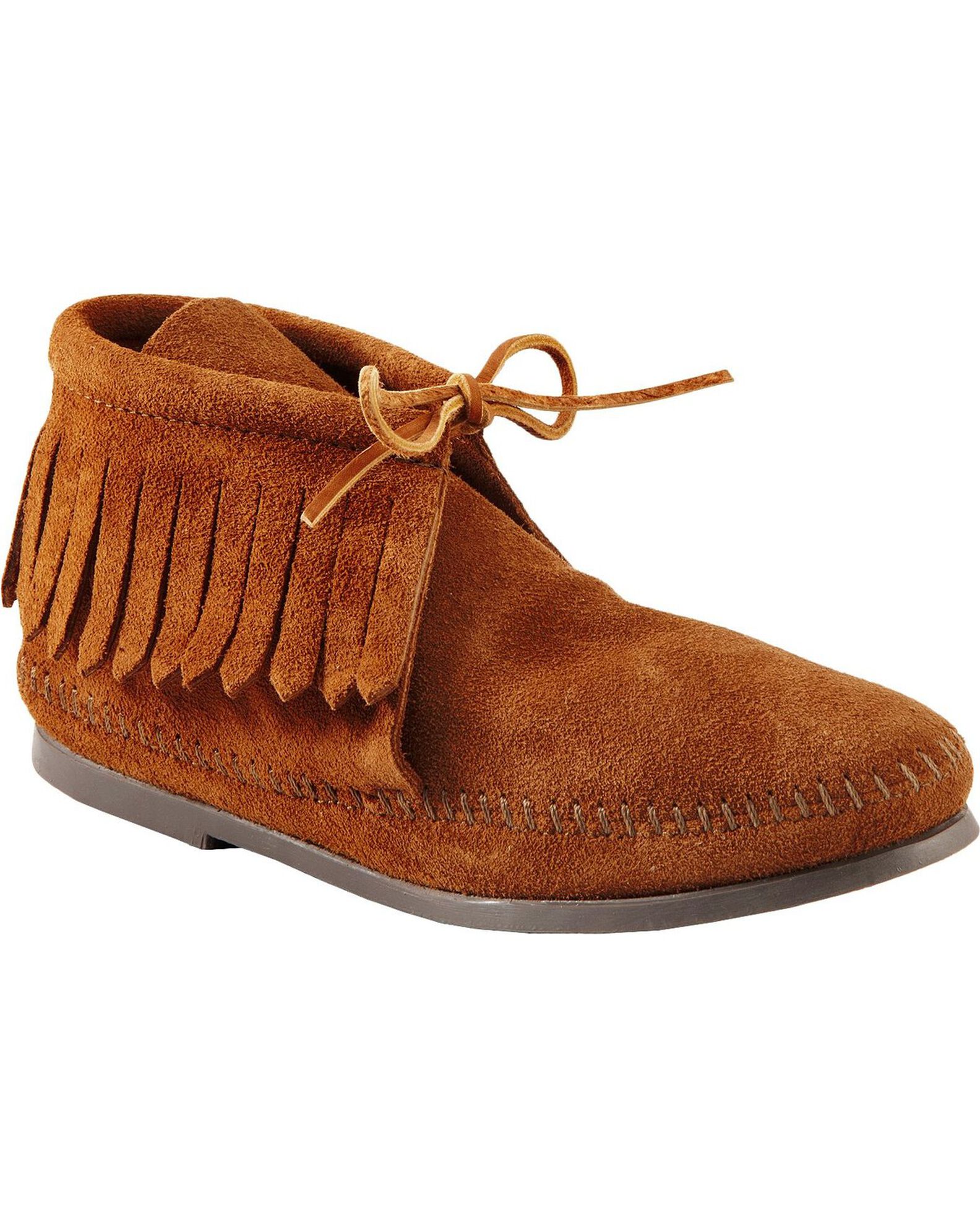 Minnetonka men's classic sales fringe moccasin boot