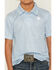 Image #3 - Rock & Roll Denim Boys' Geo Print Short Sleeve Button-Down Polo, Blue, hi-res