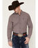 Image #1 - Ariat Men's Pro Series Jarvis Plaid Print Long Sleeve Button-Down Western Shirt, Blue, hi-res