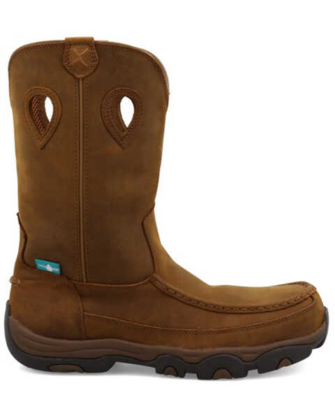 Image #2 - Twisted X Men's Waterproof Pull On Work Boots - Composite Toe, Brown, hi-res
