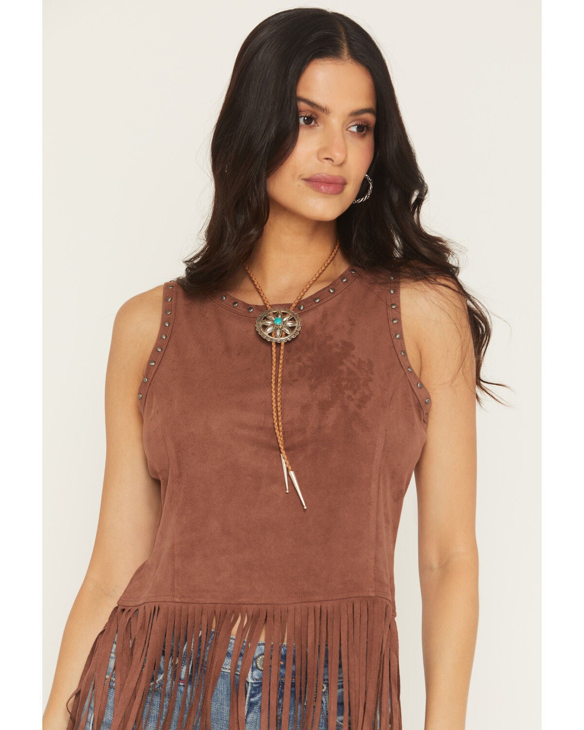 Broken Arrow Jewelry Women's Flower Bolo Tie, Silver, hi-res