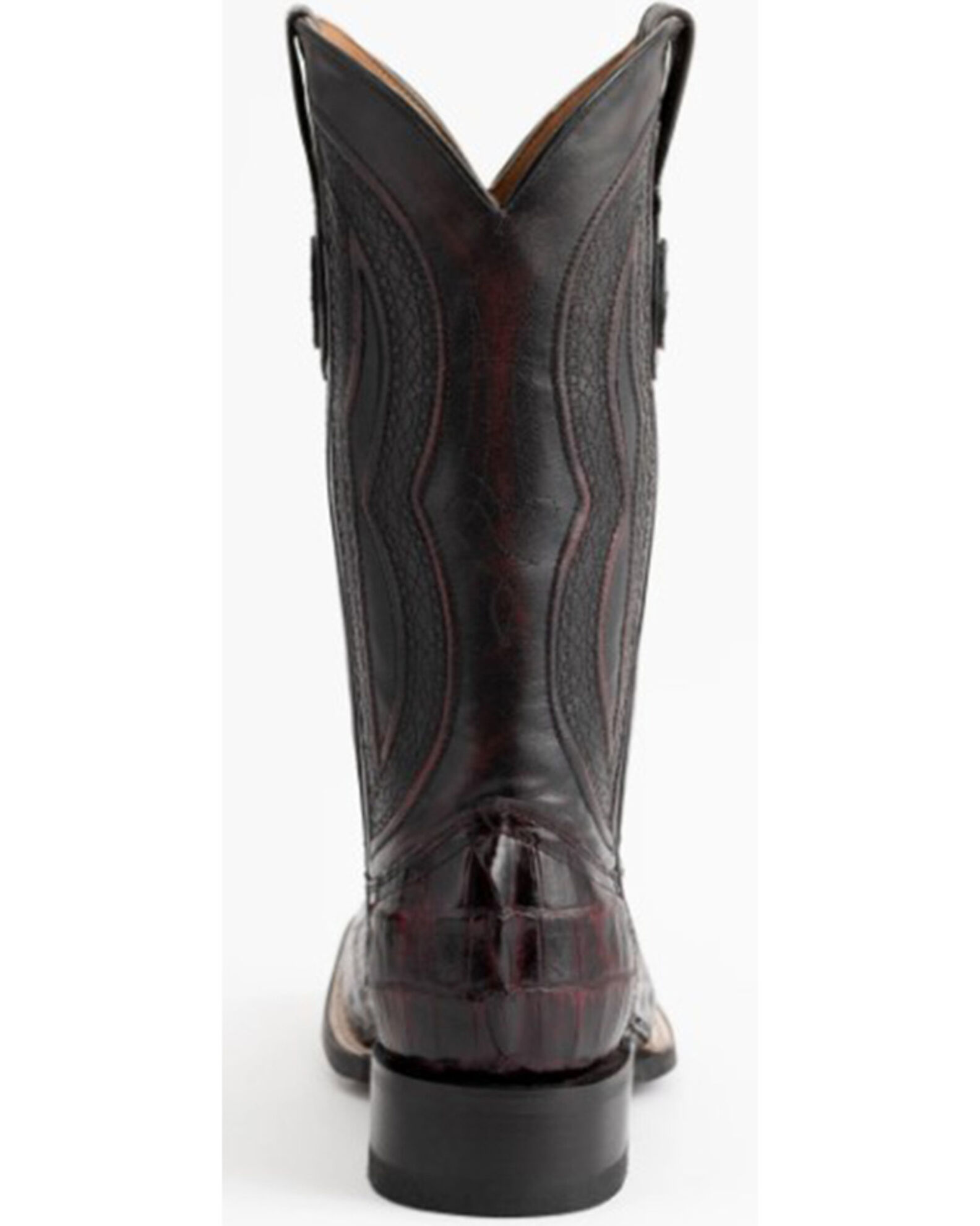 Image #5 - Ferrini Men's Dakota Exotic Crocodile Western Boots - Broad Square Toe, Black, hi-res