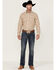 Blue Ranchwear Men's Yarn-Dye Stripe Long Sleeve Snap Western Work Shirt, Wheat, hi-res