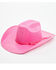Image #1 - Shyanne Girls' Straw Cowboy Hat, Hot Pink, hi-res