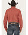 Image #4 - Cinch Men's Geo Print Long Sleeve Button-Down Stretch Western Shirt, Red, hi-res