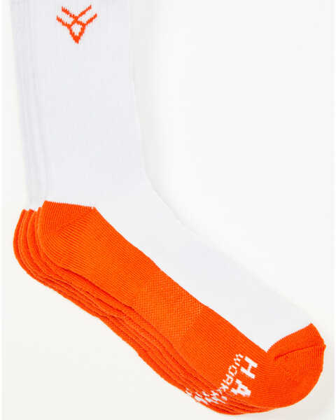 Hawx Men's Steel Toe Crew Socks - 3 Pack, White, hi-res