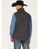 Image #4 - Cinch Men's Herringbone Concealed Carry Zip-Front Softshell Vest, Charcoal, hi-res