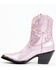 Image #3 - Idyllwind Women's Tickled Pink Metallic Leather Fashion Western Booties - Round Toe, Pink, hi-res