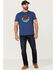 Image #2 - Flag & Anthem Men's Bear Stripes Medium Circle Graphic T-Shirt, Medium Blue, hi-res