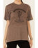 Image #3 - Ali Dee Women's Heather Brown Howdywood Graphic Short Sleeve Tee, Brown, hi-res