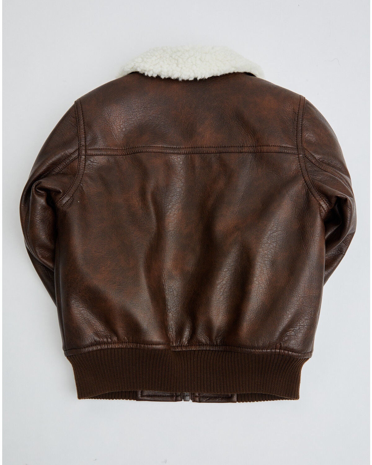 Image #3 - Urban Republic Toddler Boys' Faux Leather Aviator Jacket, Dark Brown, hi-res