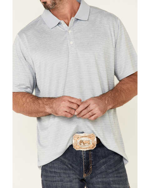 Image #3 - Cody James Core Men's Bogey Stripe Short Sleeve Polo Shirt , Light Blue, hi-res