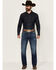Image #1 - Rock 47 by Wrangler Men's Allenbrook Dark Wash Slim Straight Stretch Denim Jeans, Dark Medium Wash, hi-res