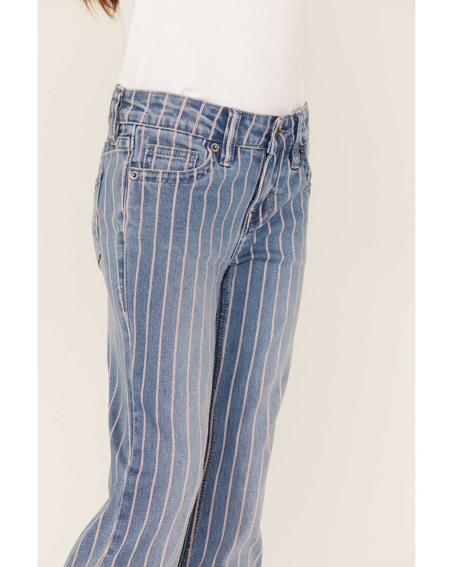 Striped bootcut jeans outlet