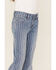 Rock & Roll Denim Girls' Striped Medium Wash Trouser Bootcut Jeans, Medium Wash, hi-res