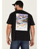 Wrangler X Fender Men's Space Archives Back Vintage Graphic T-Shirt , Black, hi-res