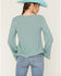 Image #5 - Shyanne Women's Long Sleeve Embroidered Trim Top, Aqua, hi-res