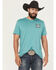 Image #2 - Rock & Roll Denim Men's Dale Brisby Short Sleeve Graphic T-Shirt, Teal, hi-res